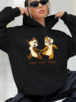 Women's Disney Chip & Dale Fleece Hoodie Pullover