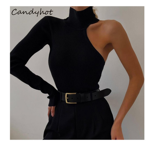 Candyhot Sexy Single Shoulder Bodysuit for Women