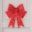 Lighted Christmas Wreath with Red Ornaments, 23.6in