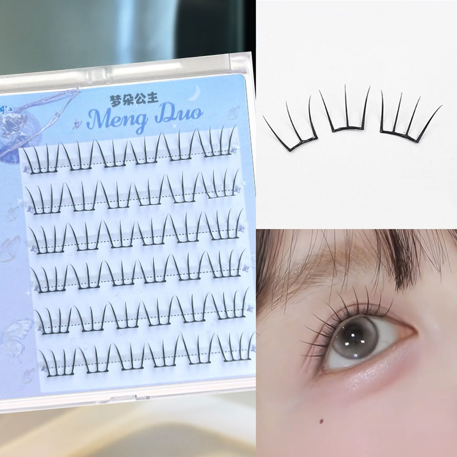 Self-Adhesive Fluffy Cluster Eyelashes for Daily Makeup