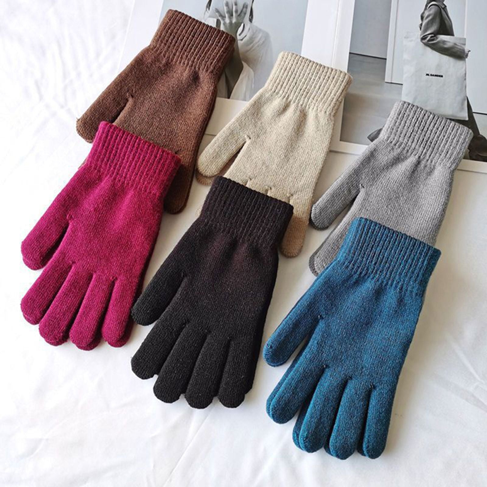 Winter Cashmere Knitted Gloves for Men and Women