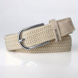 Women's Elastic Braided Stretch Belt with Pin Buckle
