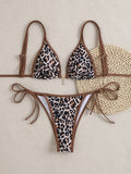 2025 Triangle Bikini Set - Floral Print Push Up & Brazilian Bottoms