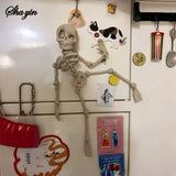 Poseable Skull Fridge Magnet for Quirky Kitchen Decor