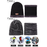 Winter Beanie Hat and Neck Scarf Set for Men and Women