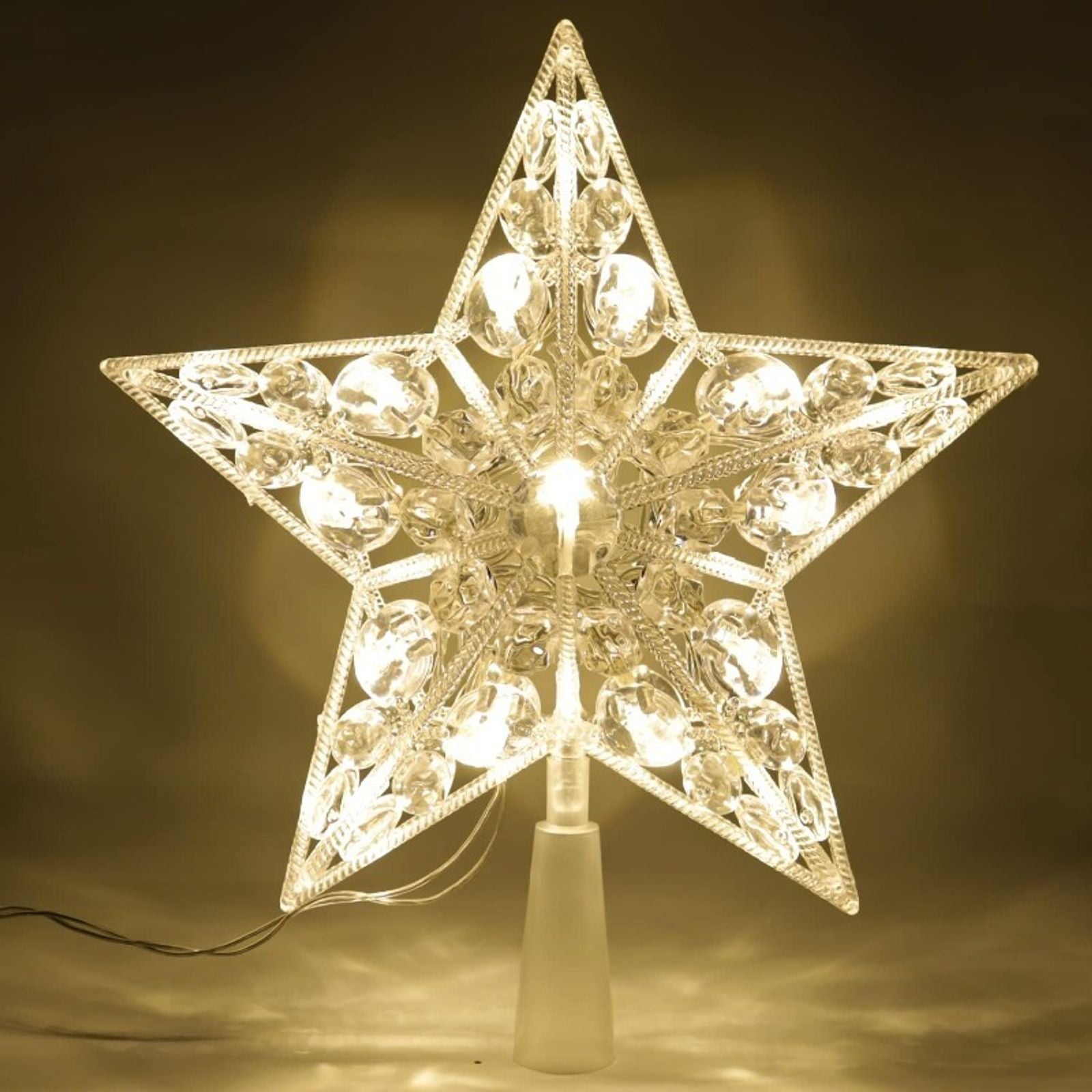 15cm Warm White LED Christmas Tree Star Decoration