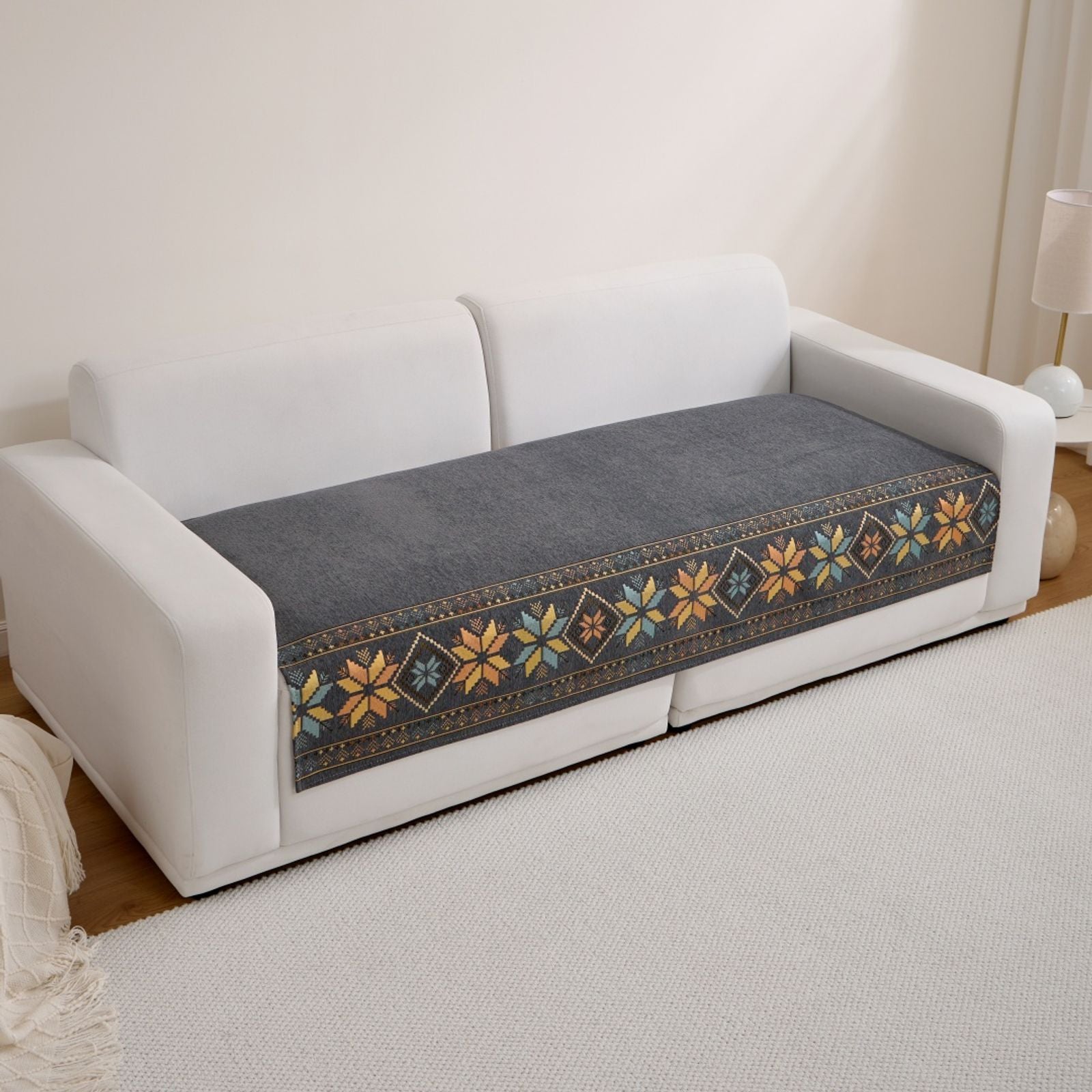Bohemian Jacquard Chenille Sofa Cover for All Seasons
