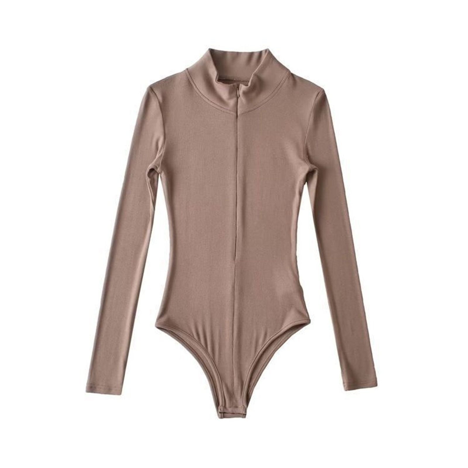 Women's Long Sleeve Zipper Bodysuit - Y2K Streetwear