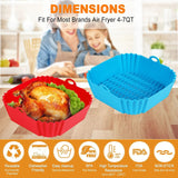 Silicone Air Fryer Pot Tray - Reusable BBQ Baking Mold