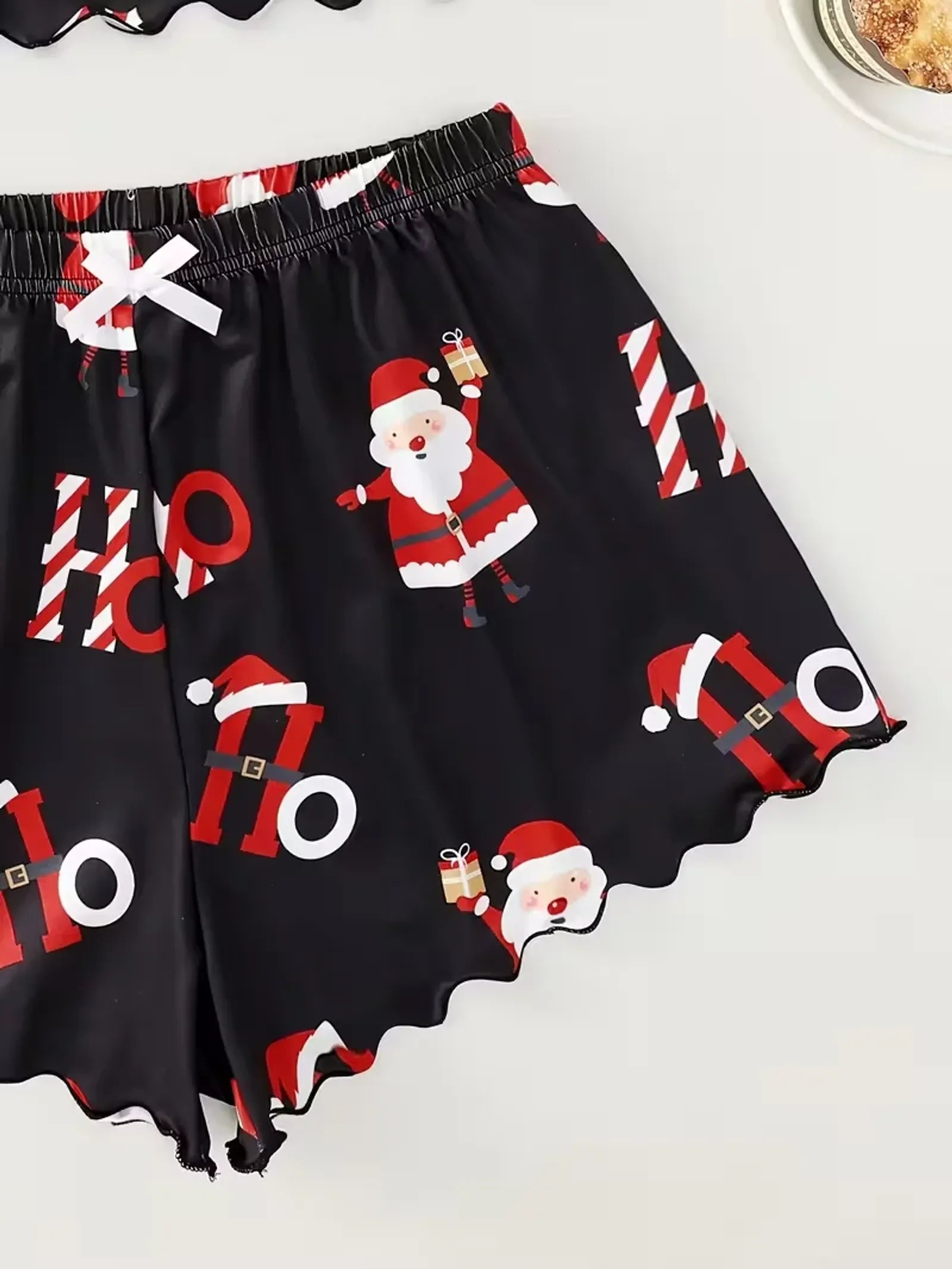 Christmas Santa Claus Print Pajama Set for Women