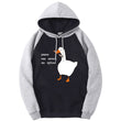 Peace Was Never An Option Goose Print Raglan Hoodie