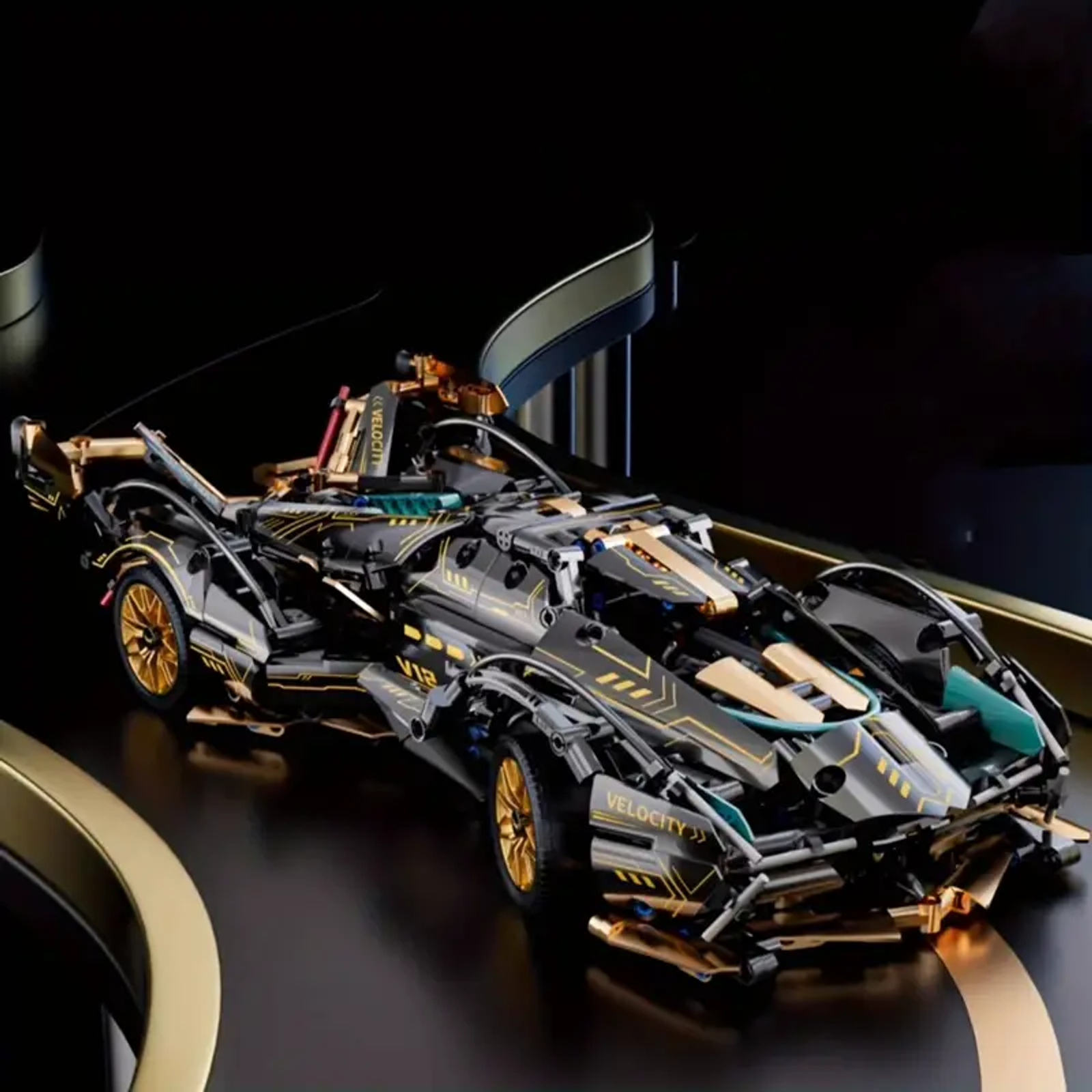 1638-Piece Racing Car Building Block Set