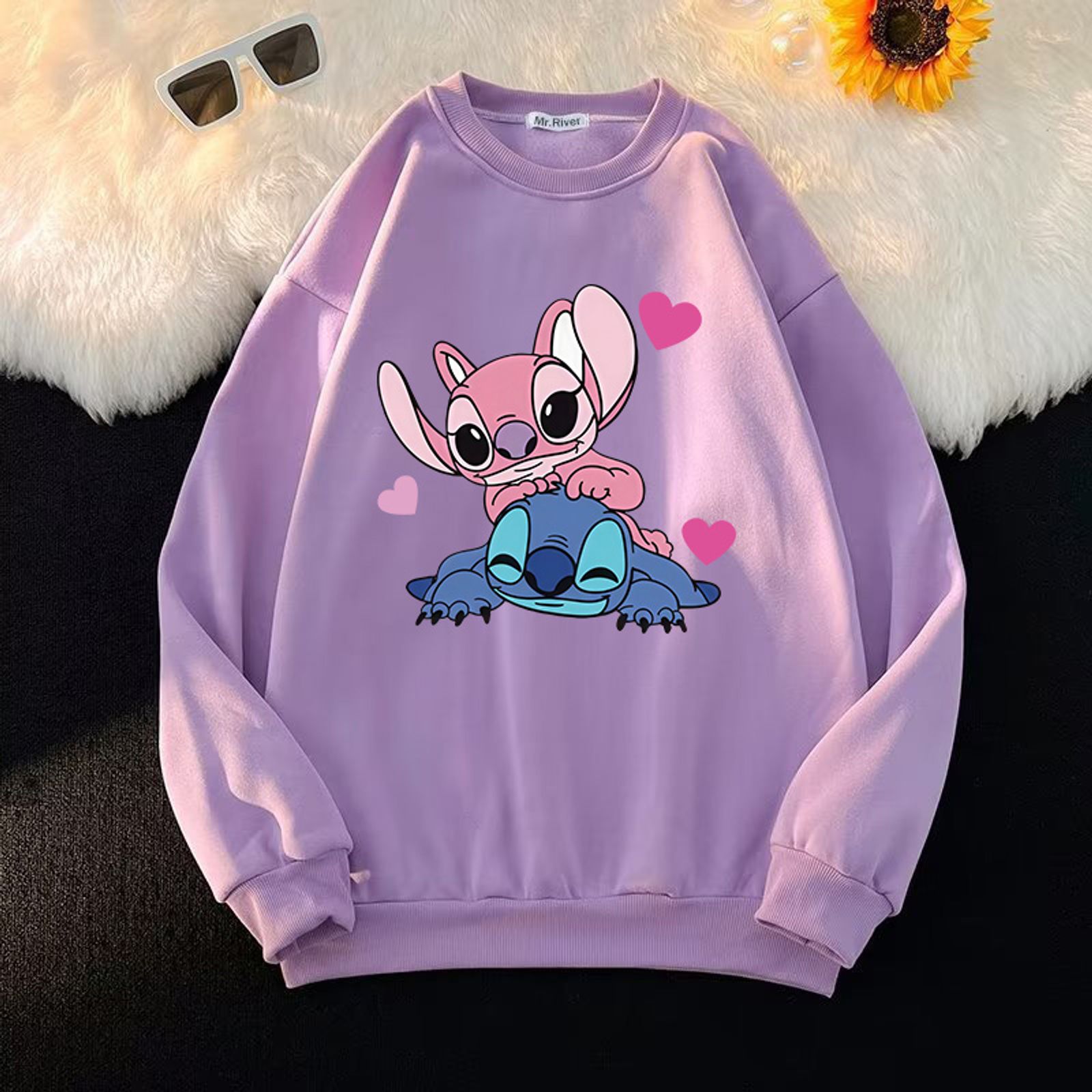 Kawaii Cartoon Fleece Pullover Hoodie for Women & Girls
