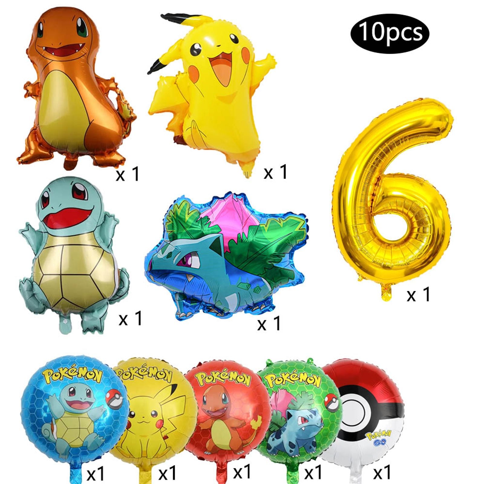 Pokemon Balloons Set for Kids' Birthday Party