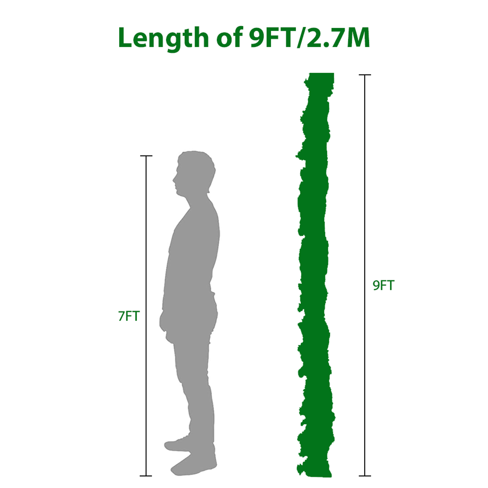 270cm Artificial Christmas Wreath Rattan Garland