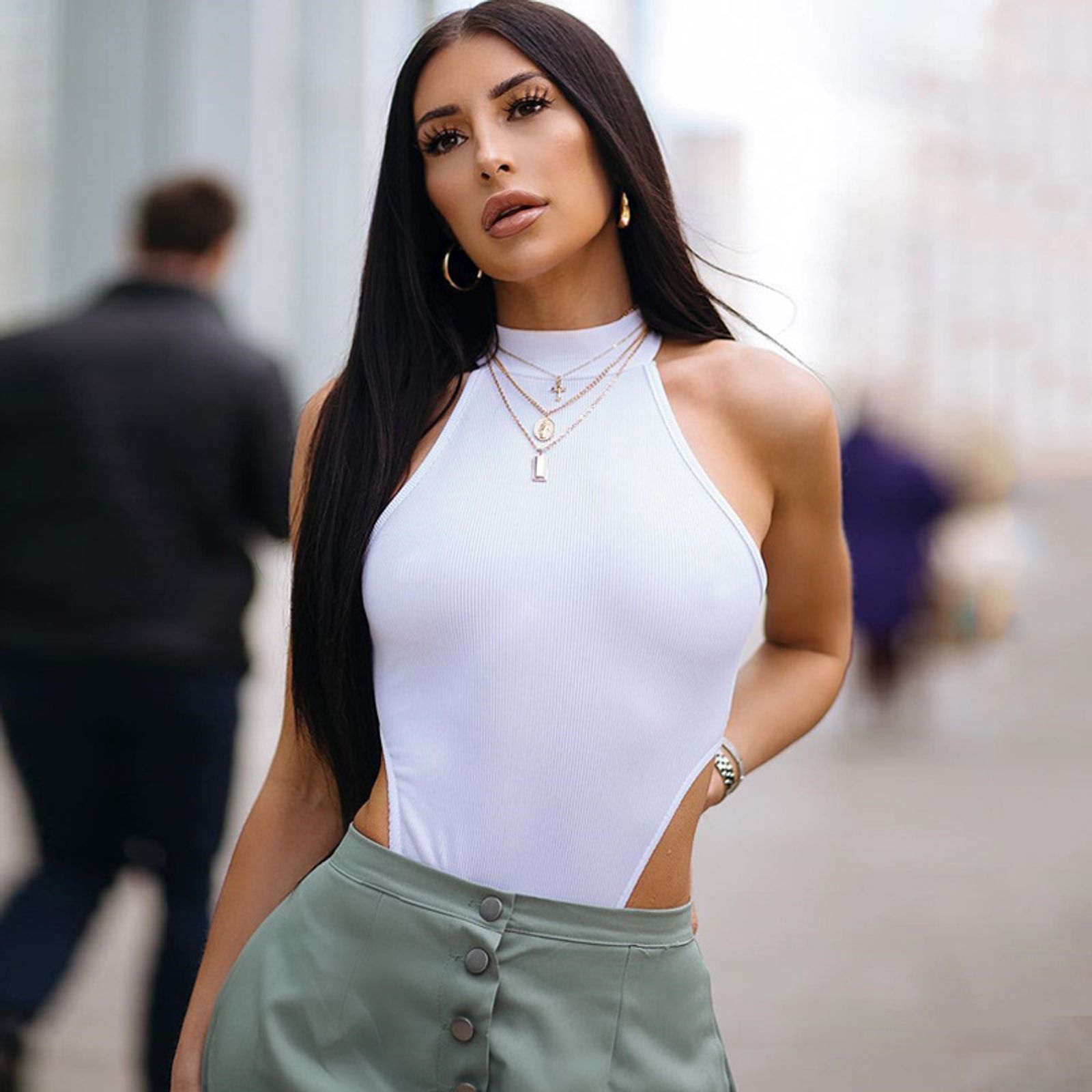 Sexy High Street Neon Bodysuit for Summer Parties