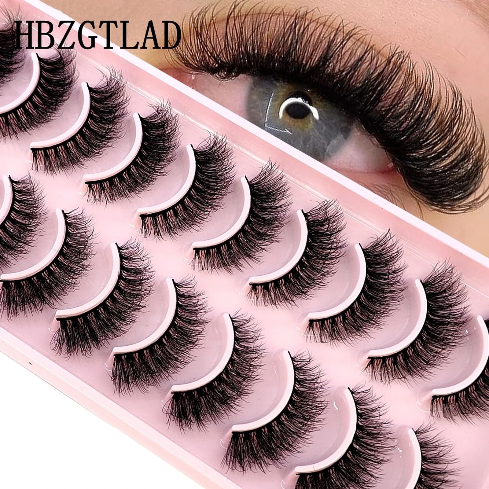 3D Faux Mink Hair False Eyelashes - Natural Crisscross Lashes