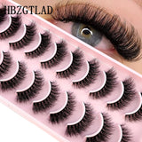 3D Faux Mink Hair False Eyelashes - Natural Crisscross Lashes