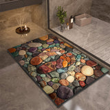 Stone Design Diatomite Bath Mat - Non-Slip & Quick Dry