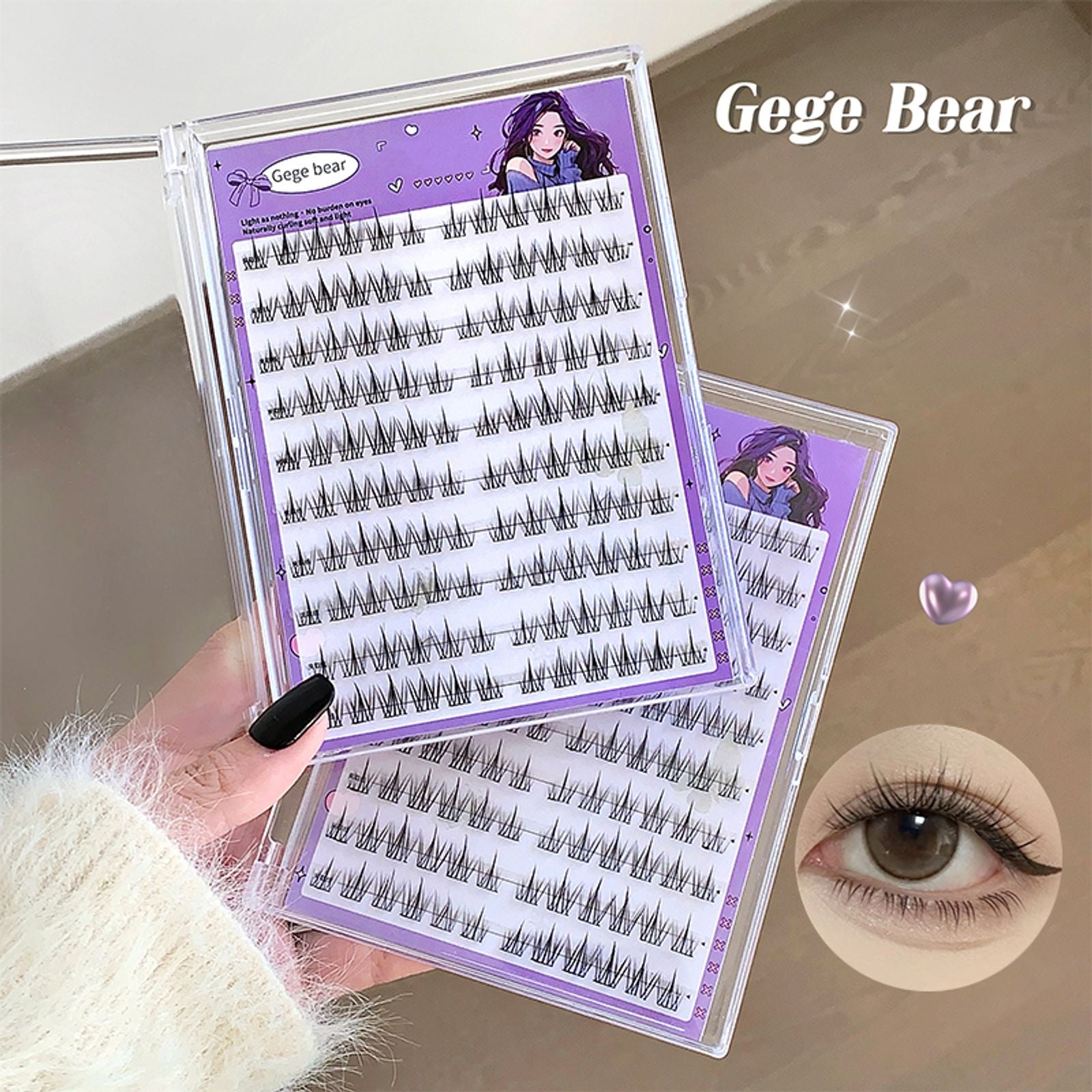 Large-capacity Glue-free False Eyelashes - Sunflower C Curl