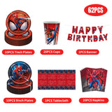 Spiderman Birthday Tableware Set for Kids