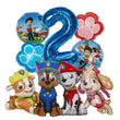 9pcs Cartoon Paw Patrol Foil Balloons for Kids' Birthday