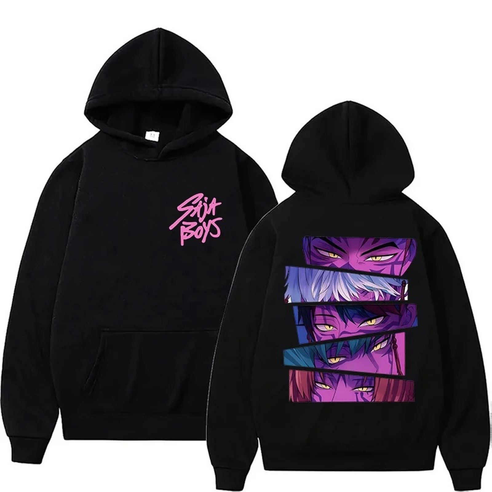 Unisex Oversized Fleece-Lined KPop Demon Hunters Hoodie