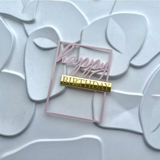 Happy Birthday Acrylic Cake Topper Set - 5pcs