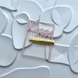Happy Birthday Acrylic Cake Topper Set - 5pcs