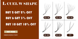 Befer W Shaped Fake Eyelash Extensions - 3D to 6D Variants