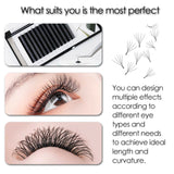 3D 4D 5D Fake Eyelashes - Naturally Curled Premade Volume Fans