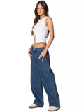 Fashionable Women's High Waist Wide Leg Jeans