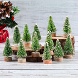 Mini Wooden Christmas Tree in Blue Green White Gold