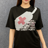 Summer High Street Sports Round Neck Casual T-Shirt