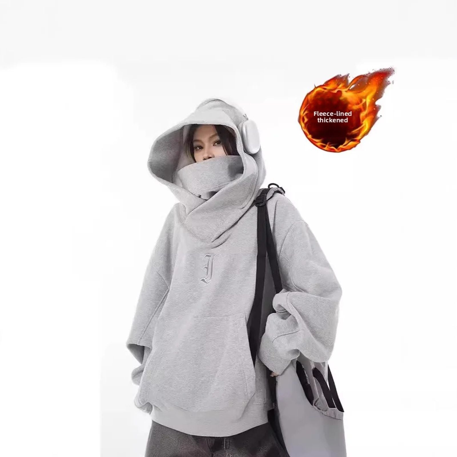 Plus Size Loose Hoodie Sweatshirt for Women