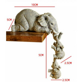 Cute Elephant Figurines Set with Baby Elephant