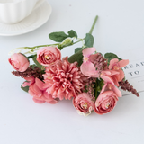 Artificial Rose Hydrangea Bouquet for Home and Events
