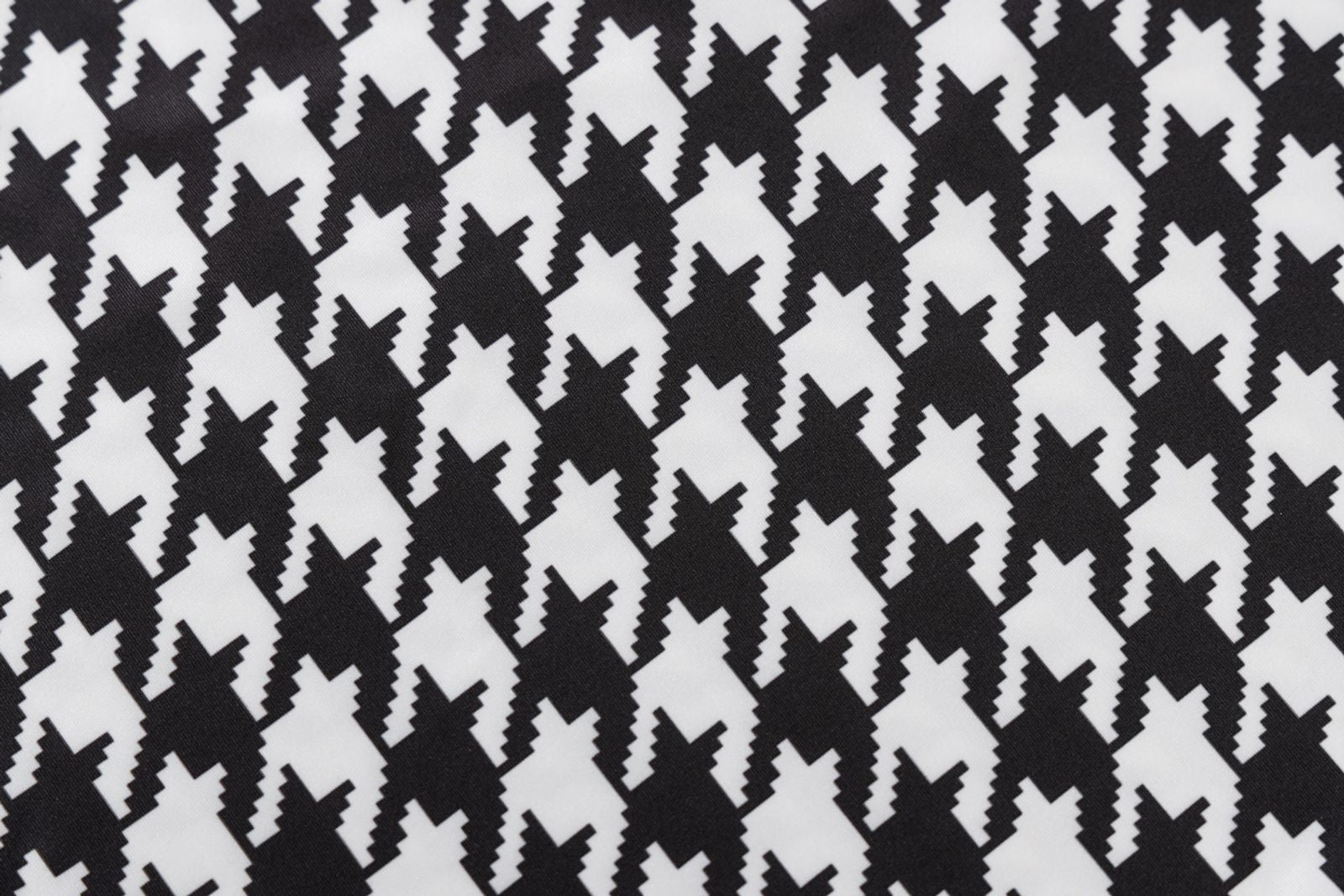 Houndstooth Print Long Sleeve Midi Dress for Women