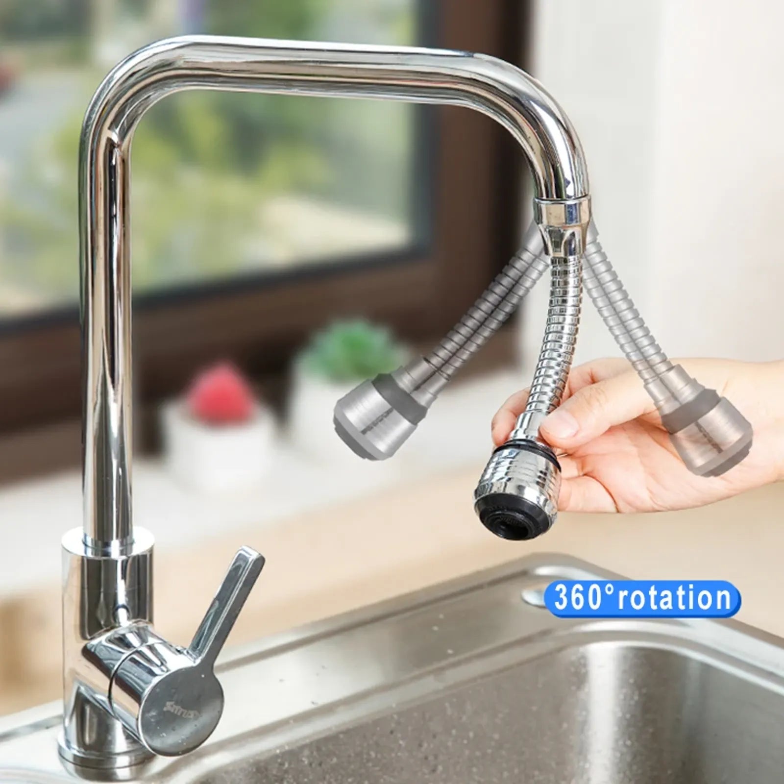 360 Rotatable Bubbler Faucet Extender for Kitchen & Bathroom