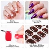 16 Tips Semi-Cured Gel Nail Stickers - Long-Lasting Colors