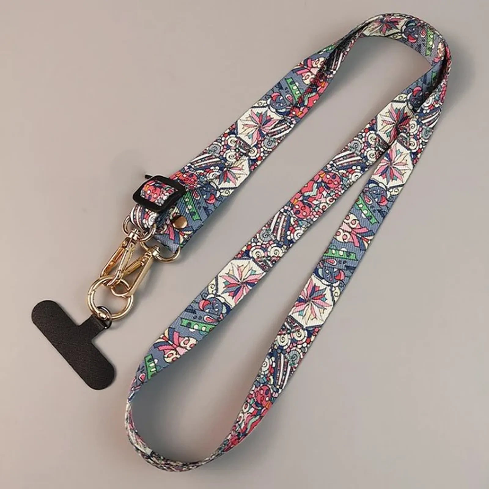 Retro Pattern Mobile Phone Clip Crossbody Lanyard