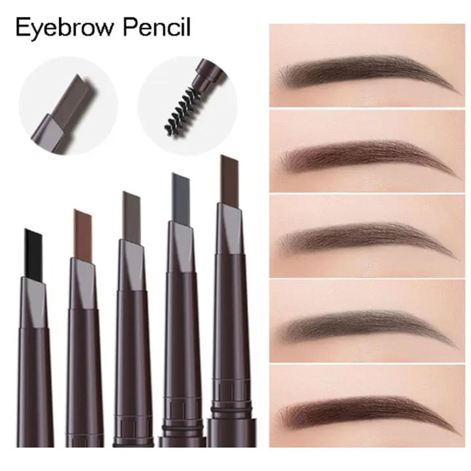 2 in 1 Waterproof Eyebrow Pencil - Long Lasting & Easy to Use