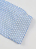 Women's Striped Lace Pocket Shirt for Casual Looks