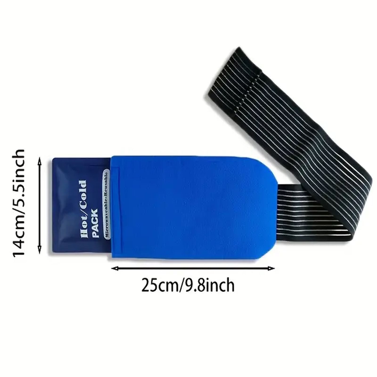 Reusable Ice Pack with Elastic Strap for Pain Relief