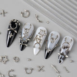 Y2K Punk Metal Nail Charms - 12 Grids Alloy Rivets