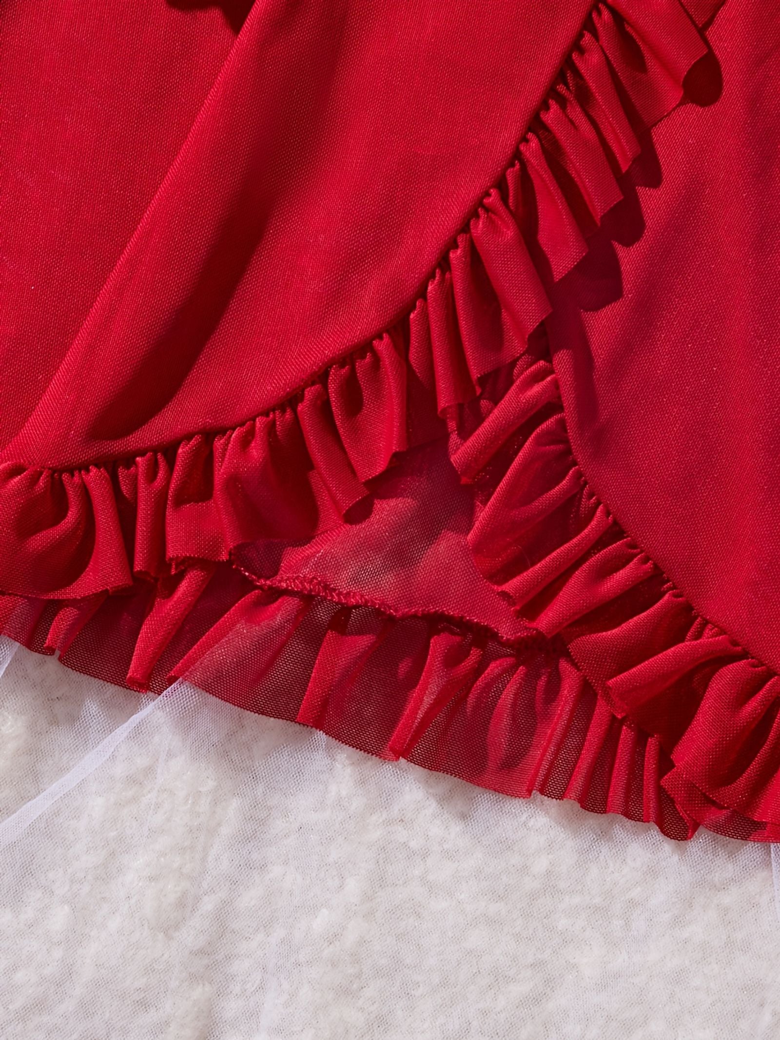 Romantic Red Lace Lingerie Set for Women