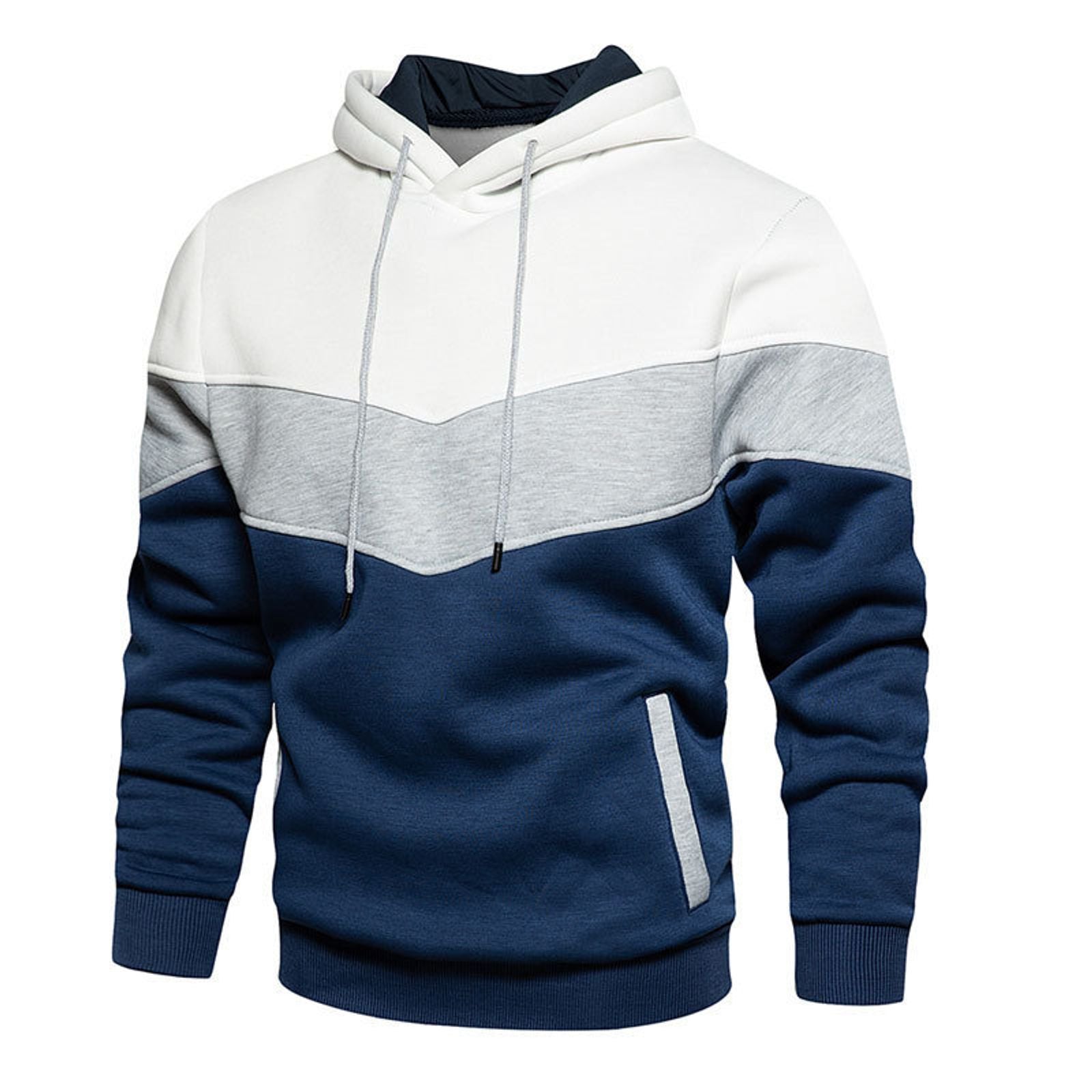 Men's Long Sleeve Casual Splicing Hoodie