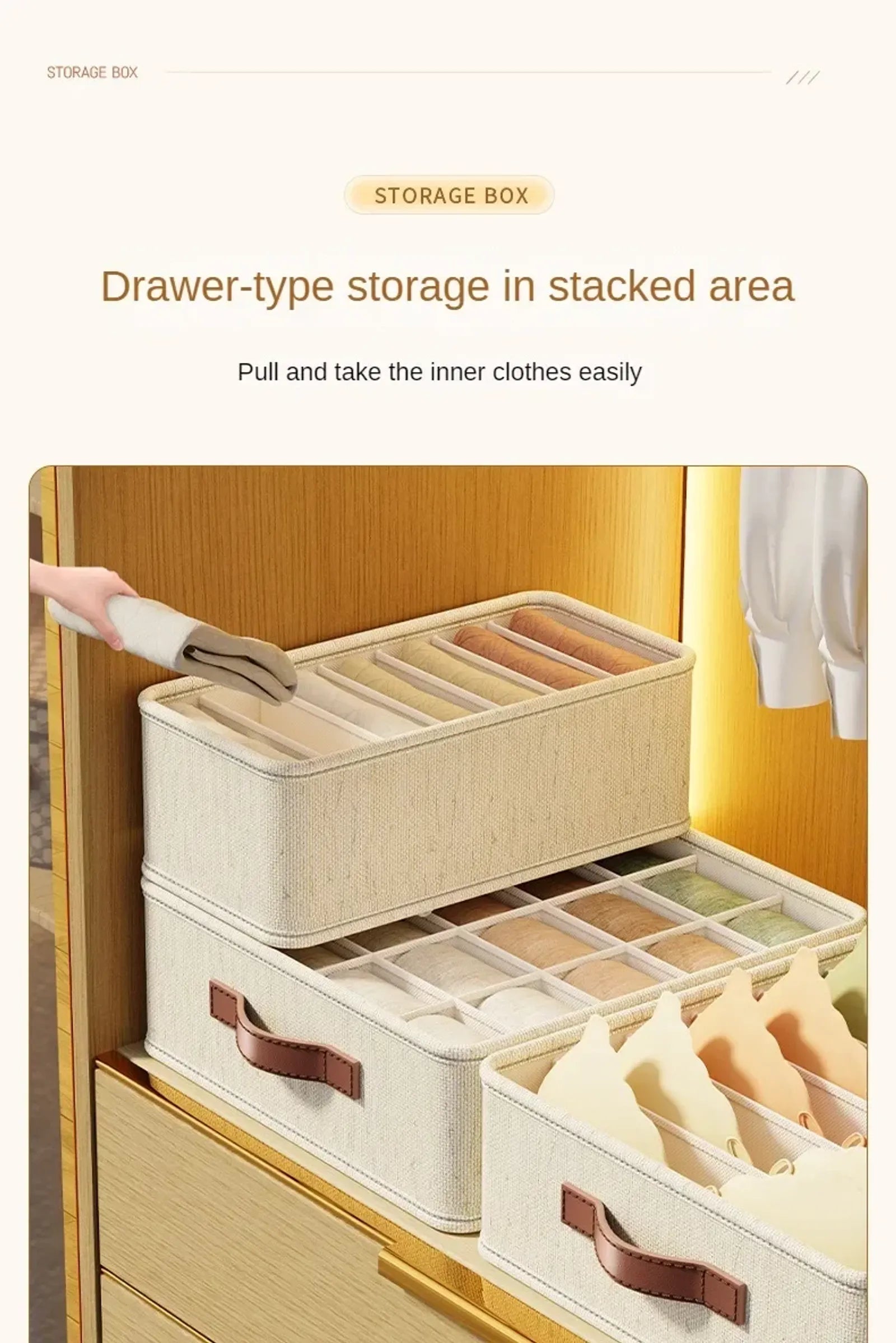 Fabric Drawer Organizers for Underwear and Socks