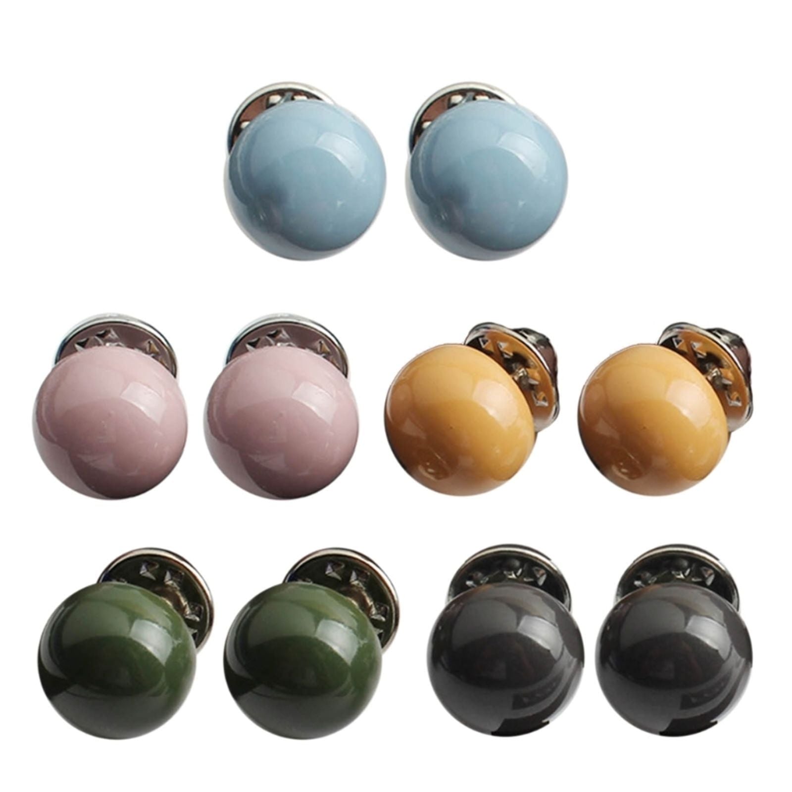 10 Pcs Imitation Pearl Brooch Buttons for DIY