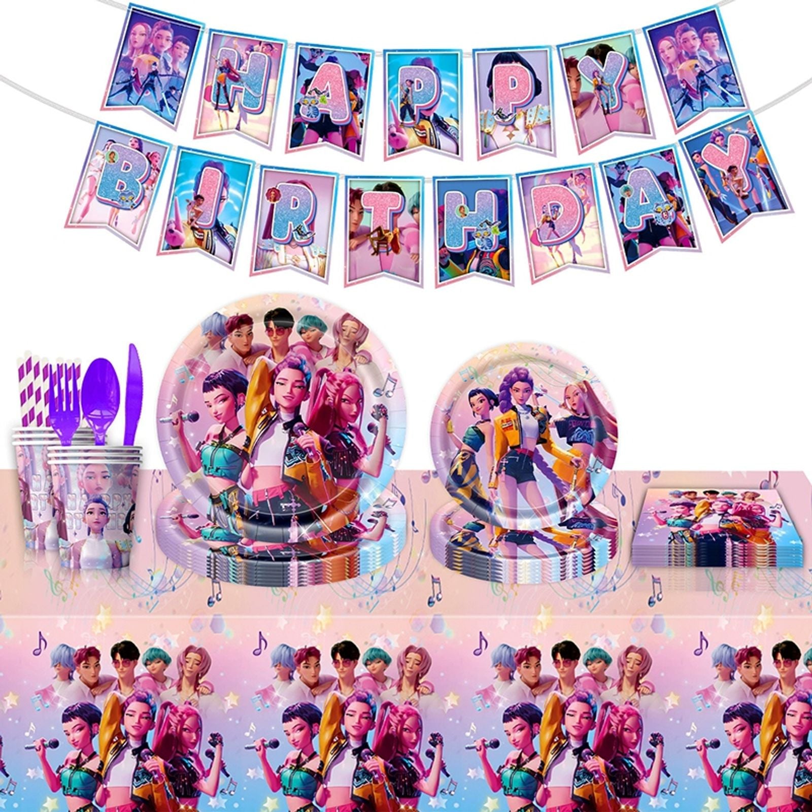 K-Pop Demon Hunter Birthday Party Supplies